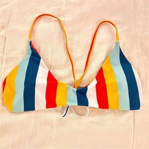 Striped Small Bikini Top